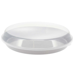 Tava din plastic cu capac, Ø 35,5 x 8,5 cm