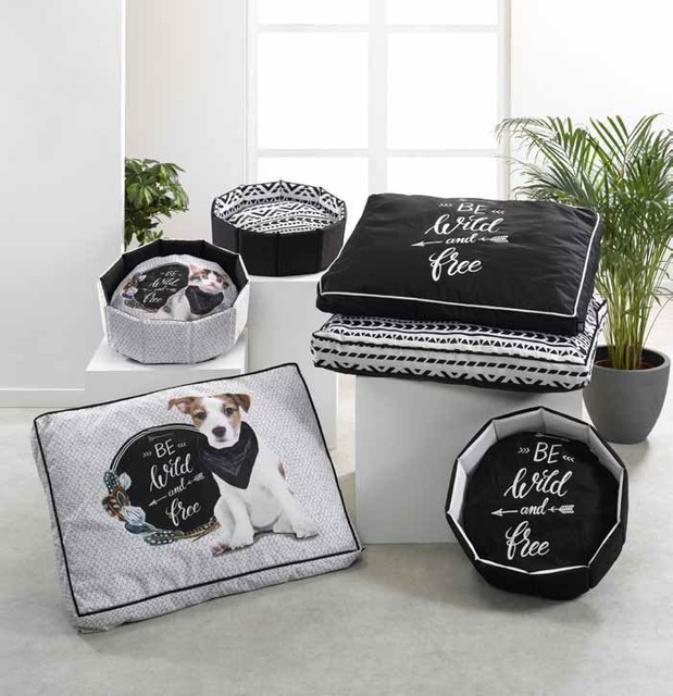 Pat pentru caini si pisici cu perna detasabila WILD, Ø 48 cm