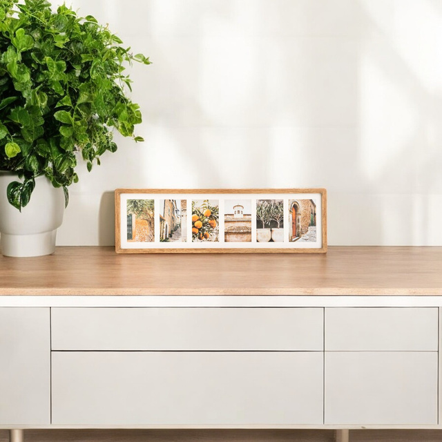 Rama foto multipla MILEA, 6 fotografii, din lemn