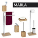 Suport perie WC si hârtie igienica Marla, 74x22x15 cm, Wenko