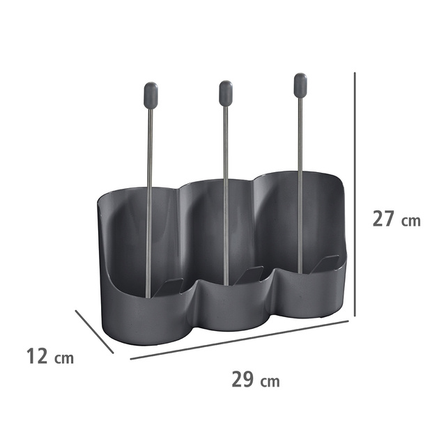 Suport scurgere si uscare sticle FILIA, 29 x 27 x 12,5 cm, Negru, WENKO