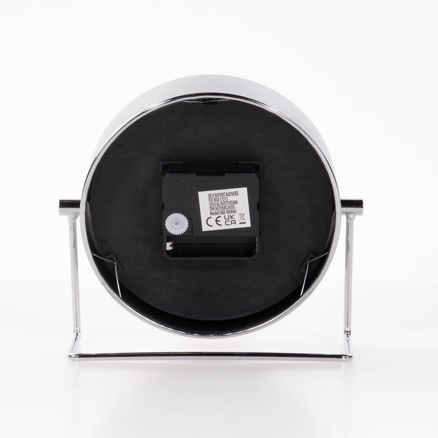 Ceas de masa rotunda, pe baza metalica