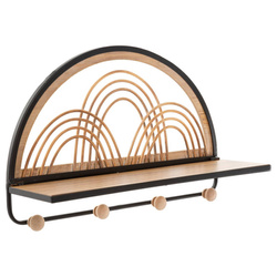 Raft de perete din ratan cu carlige