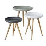 Masa Masdour, set 3 bucati, picioare din lemn