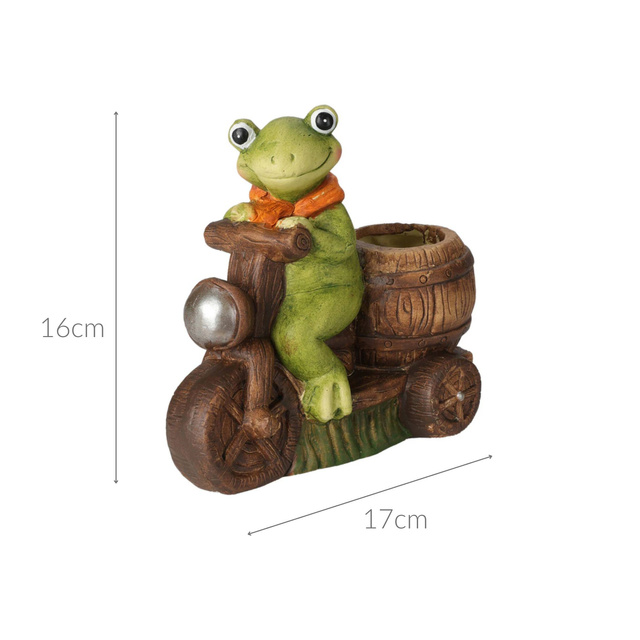 Ghiveci ceramic in forma de broasca, 15 cm