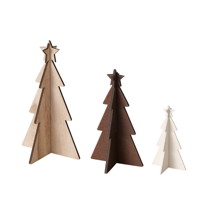 Braduri decorative din placaj KARL, 12-25 cm, 3 buc.