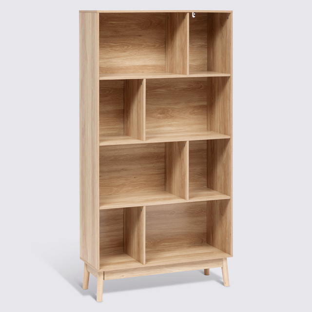 Raft pentru cărți cu polițe neregulate ABANA, 80 x 30 x 160 cm