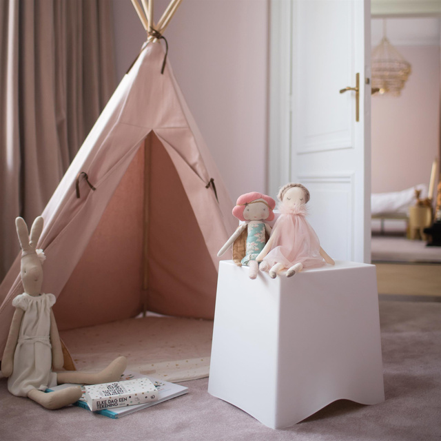 Taburet de baie din plastic, BRIQ, KOZIOL, gri închis