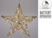 Stea din sârmă, decorațiune suspendată cu LED de 30 cm