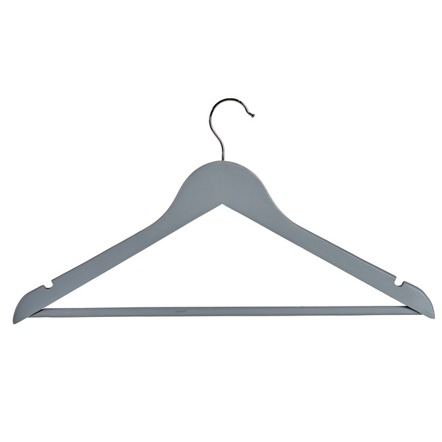 Umerașe de lemn pentru garderobă, gri, 3 bucăți