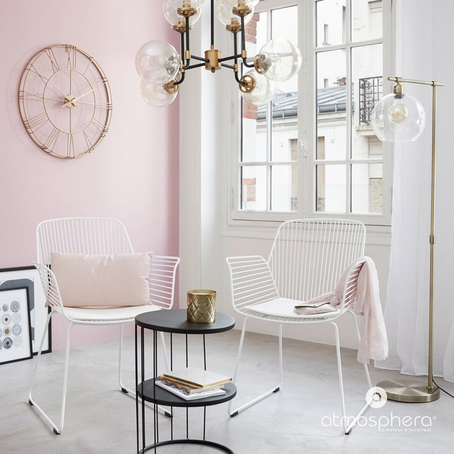 Masuta de cafea KOBU, 2 nivele, Ø 36 cm, cerc negru