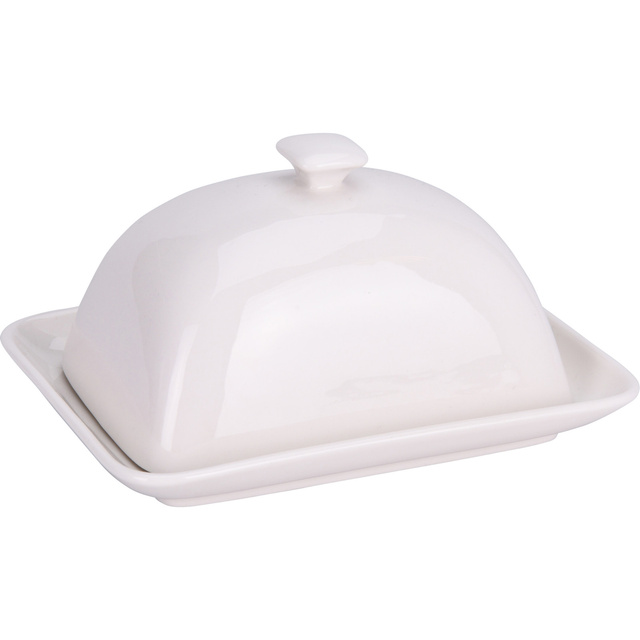 Untiera din portelan, 16 x 12 cm, alb