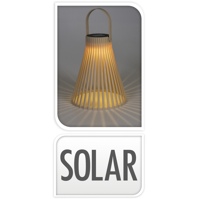 Lampa solara, taupe, 23,5 cm