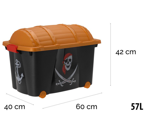 Cufărul - recipient pentru jucării PIRAȚI