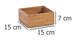 Recipient din bambus pentru depozitare, 15x15x7 cm, ZELLER