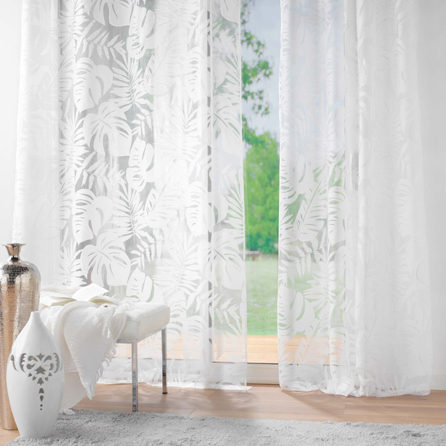 Perdea cu model de plante MAGNOLIA, 140 x 240 cm