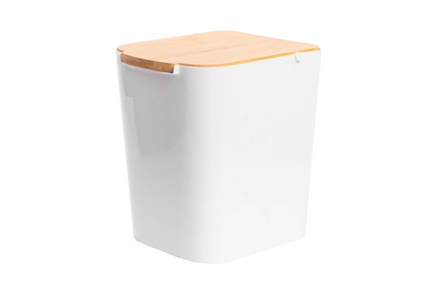 Coș de gunoi BAMBOU, Alb, 5L, Five