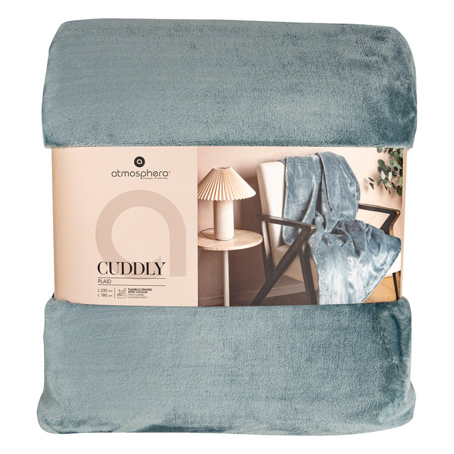 Pătură flanelată 550 Cuddly albastră 180 x 230 cm