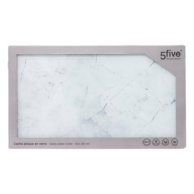 Tocator din sticla, model marmura, 52 x 30 cm