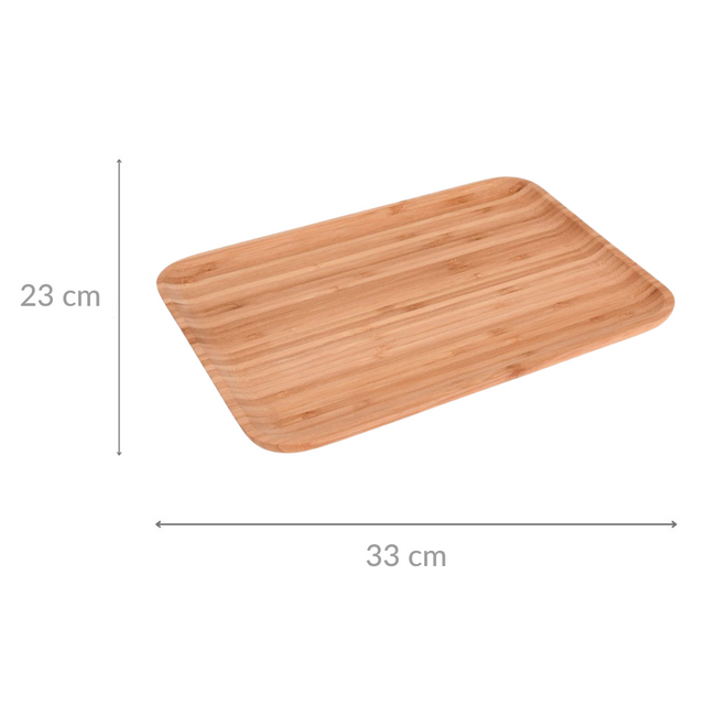 Tava de servire fructe, 33 x 23 cm, bambus