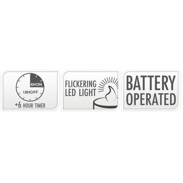 Lumânări decorative LED Ø 7,5 cm, 3 buc.