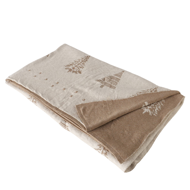 Pătură cu brăduți MARTJE, 170 x 120 cm