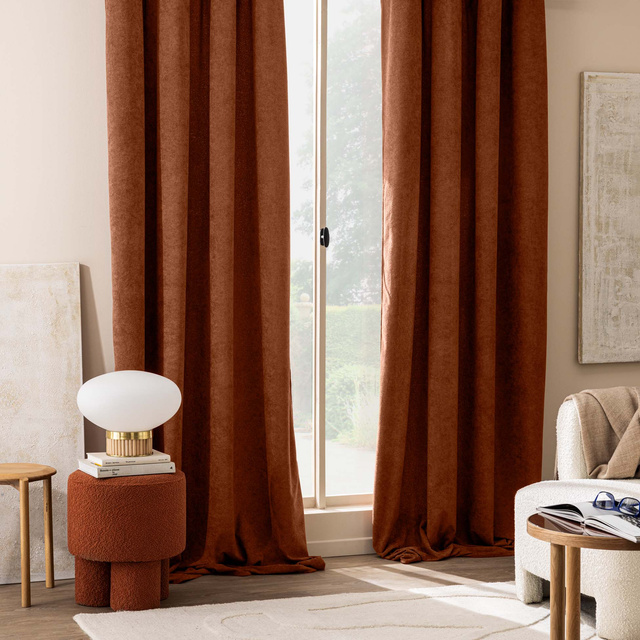 Cortină cu inele 140 x 260 cm WINONA, maro