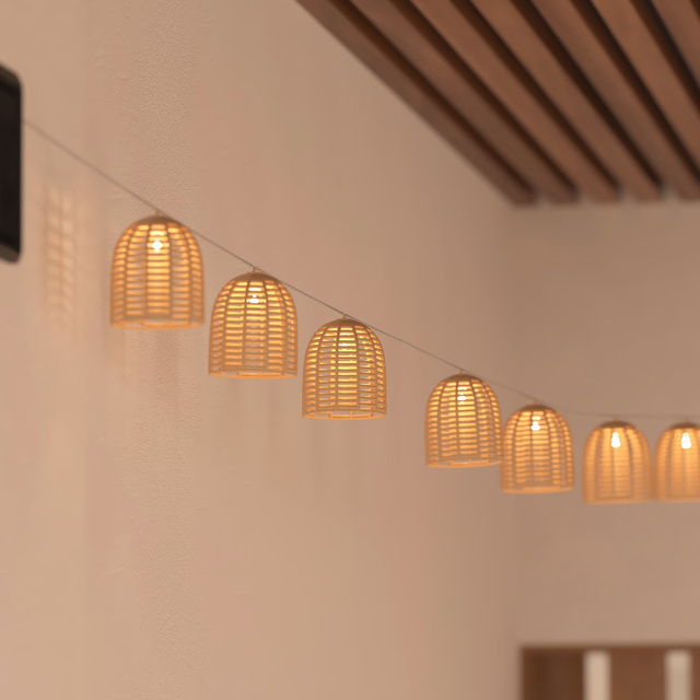 Ghirlanda LED de exterior Aia, pentru balcon, terasa, lungime 335 cm