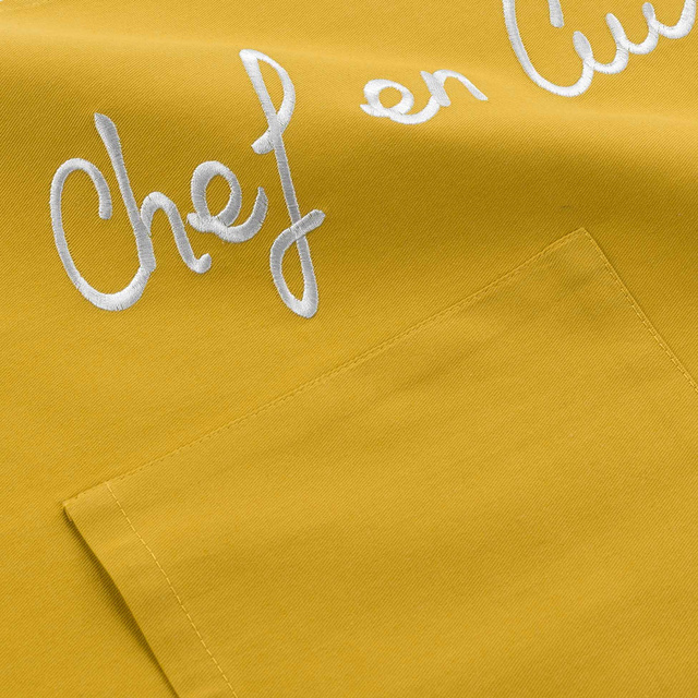 Șorț de bucatarie cu buzunar, galben, 60 x 84 cm