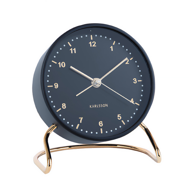 Ceas deşteptător cu numere de aur, STILI, Ø 9,5 cm