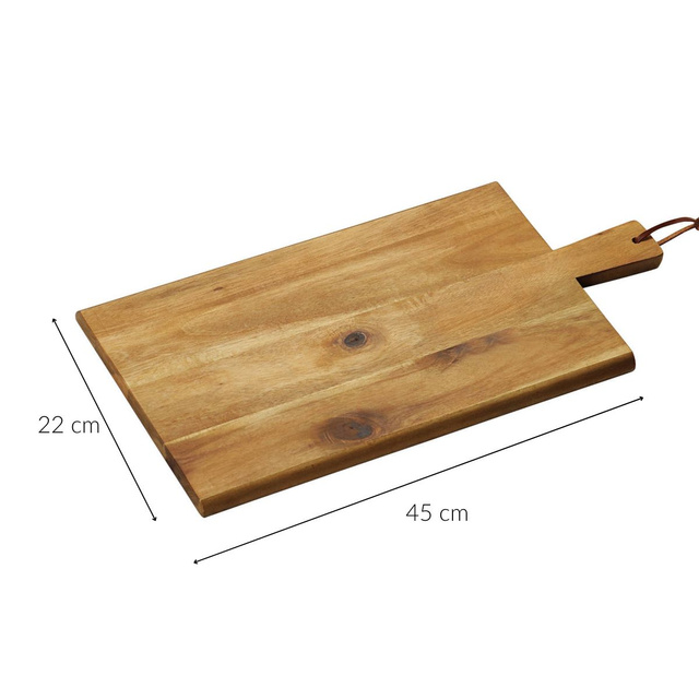 Tavă de servire pentru gustări, lemn de salcâm, 45 x 22 cm, Kesper