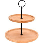 Platou pentru aperitive, 2 niveluri, bambus