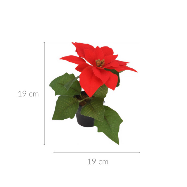 Steaua Betleemului, floare artificială, 19 cm