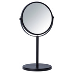 Oglindă cosmetică ASSISI, Ø 17 cm, neagră, WENKO