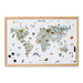 Tabla magnetica, harta lumii, 60 x 40 cm