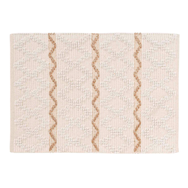 Covor boho bej BELEM, 60 x 90 cm