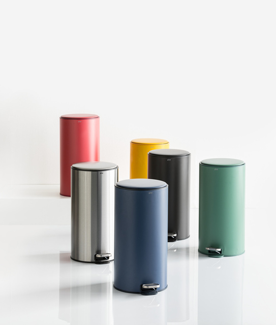 Coș de gunoi metalic DELTA cu neutralizator de miros, 30 l