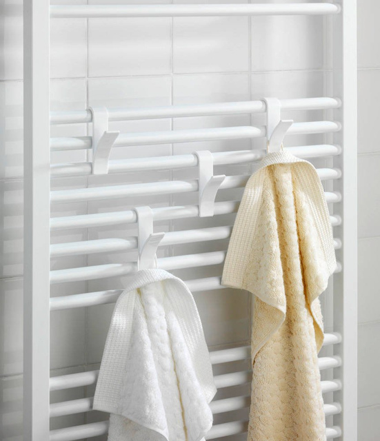 Cârlige, suporturi pentru radiator cu aripioare, 6 bucăți în set, WENKO, alb