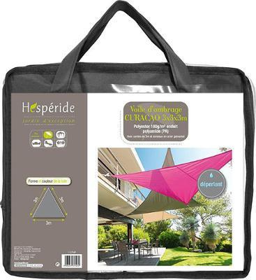 Parasolar triunghiular CURACAO, 3 x 3 x m, poliester, gri