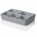 Organizer pentru sertar din fetru SMART, 7 cutii, gri deschis