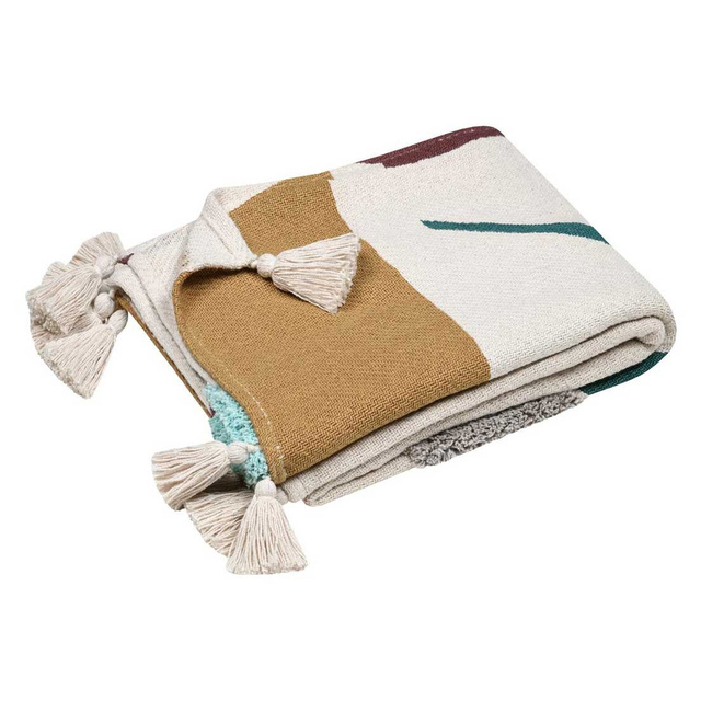 Pătură colorată din bumbac 125 x 150 cm