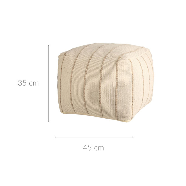 Puf din in, cub, 45 x 35 cm