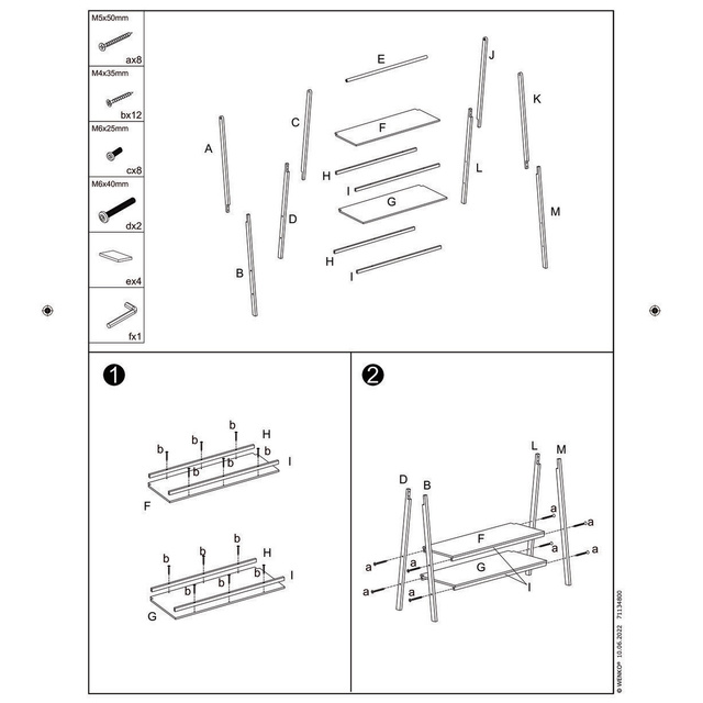 Suport din lemn cu rafturi pentru pantofi, Finja, WENKO