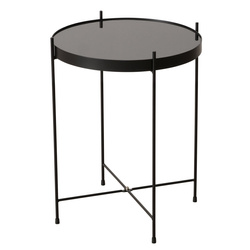 Masa metalica cu blat din sticla, SHERIN, 50 cm