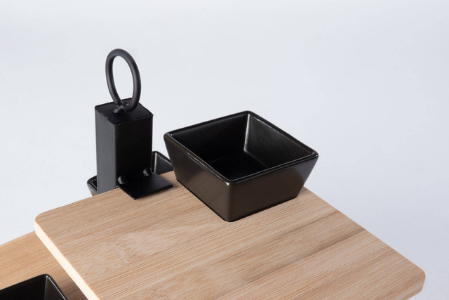 Platou pentru servirea gustărilor, 4 niveluri, 37 cm