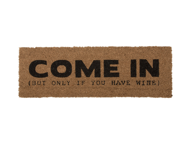 Covoare de intrare din fibră de nucă de cocos COME IN, 75 x 26 x 2 cm