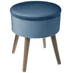 Taburet din catifea cu spațiu de depozitare TESS