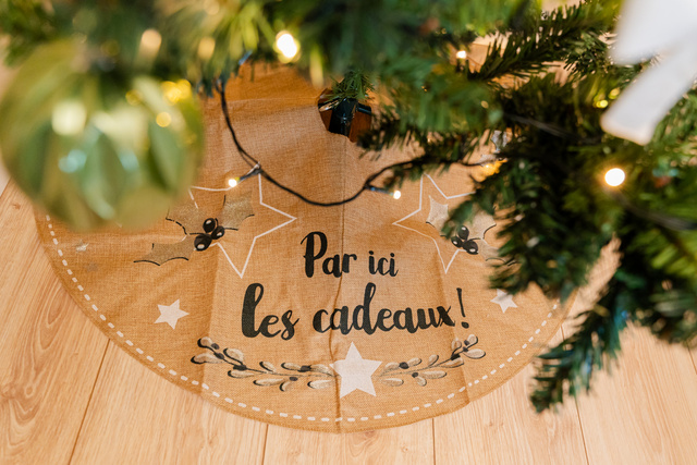 Covor de Crăciun din iută