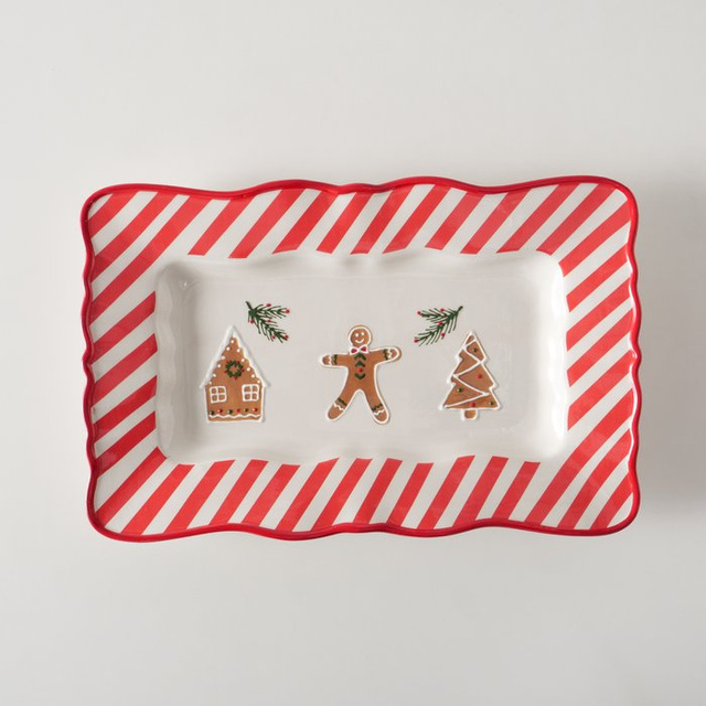 Vas ceramic în culori festive, 39 x 25 cm