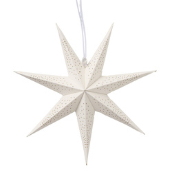 Stea decorativă din bambus pentru fereastră, KASSINA, Ø 20 cm, albă